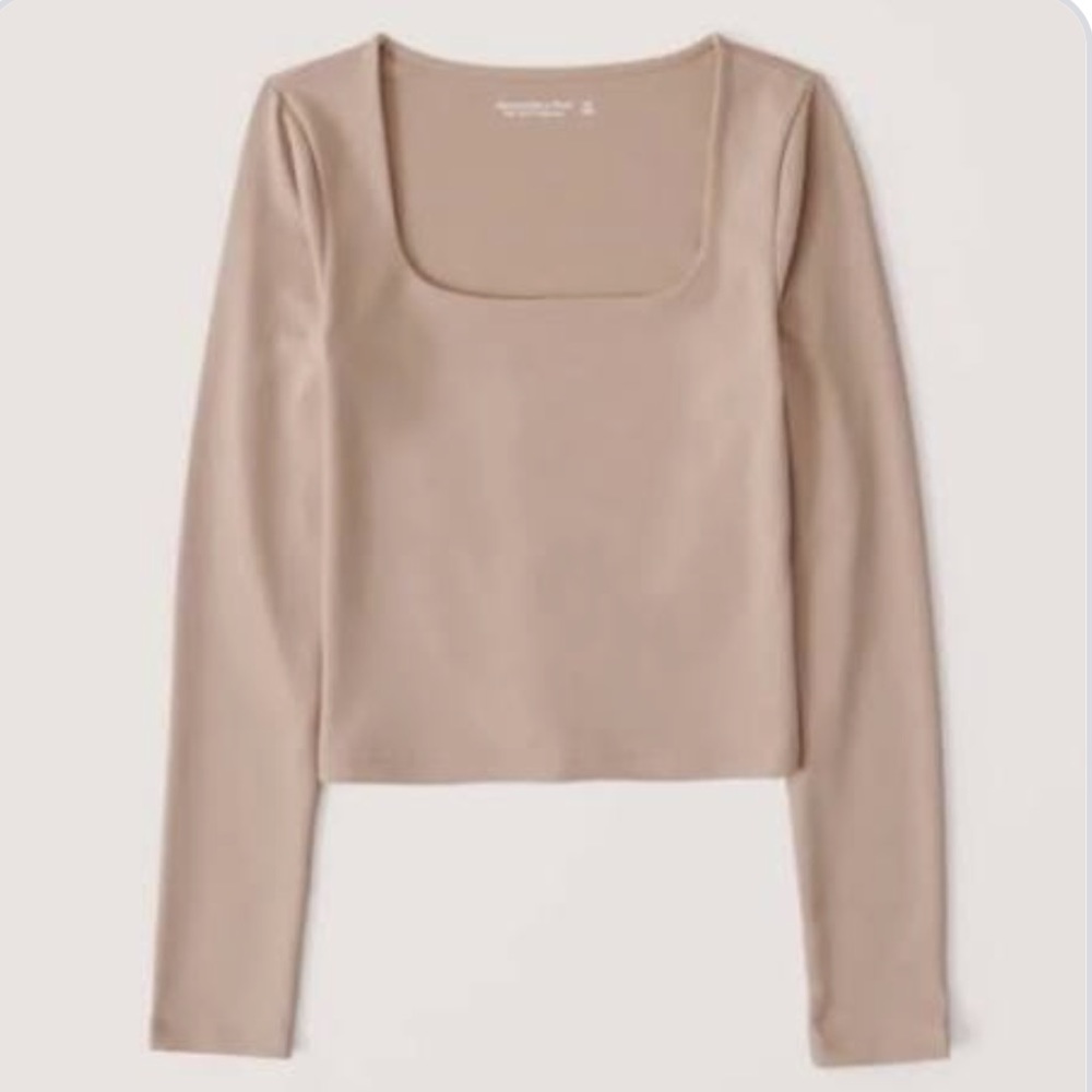 Abercrombie & Fitch Soft A&F Collection Square Neck Long Sleeve